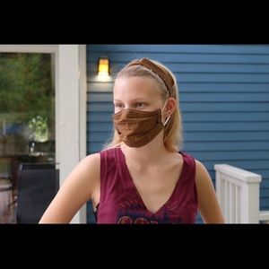 Floral print face mask